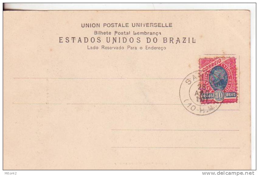 22-Brasile-Brazil-Lembranca De Santos-Praca Do Commercio-Mestiere: Lustrascarpe1901 - Other