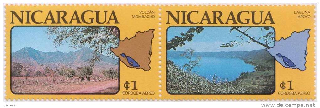 Volcano, Geology, Lake, Map, Mint Nicaragua - Vulkanen