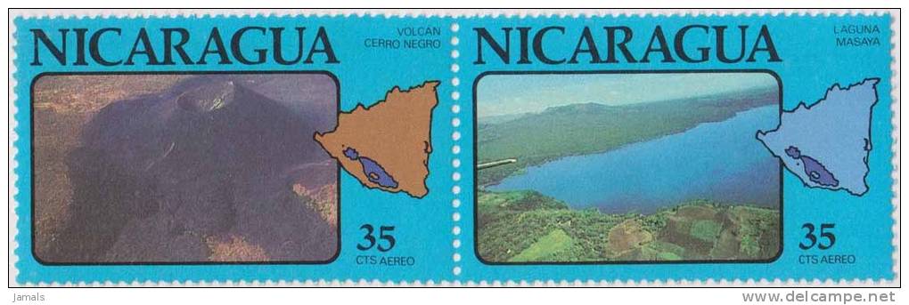 Volcano, Geology, Lake, Map, Mint Nicaragua - Volcanos