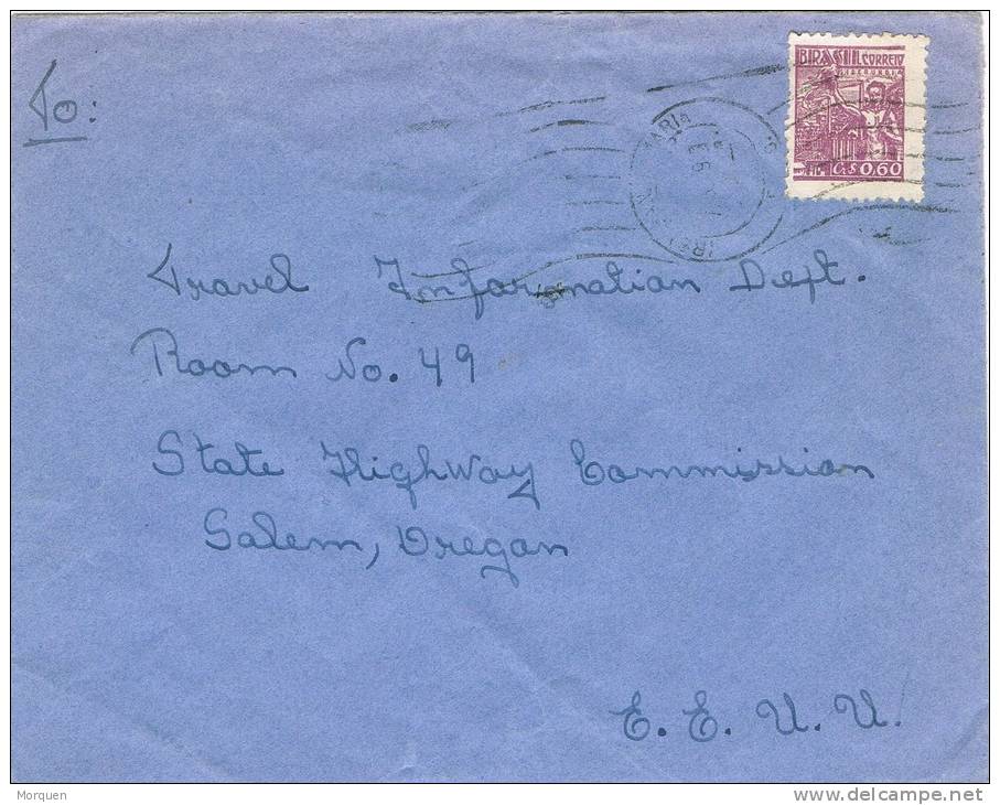 Carta SANTA MARIA (Rio Grande Do Sul) Brasil 1958 - Brieven En Documenten