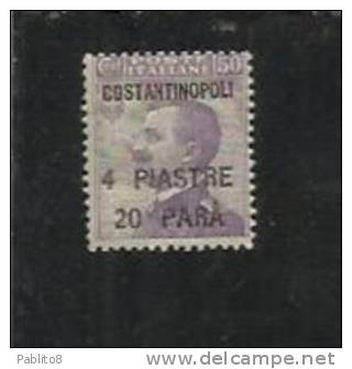 LEVANTE COSTANTINOPOLI 1923 4,20 SU 50C MNH - Bureaux D'Europe & D'Asie