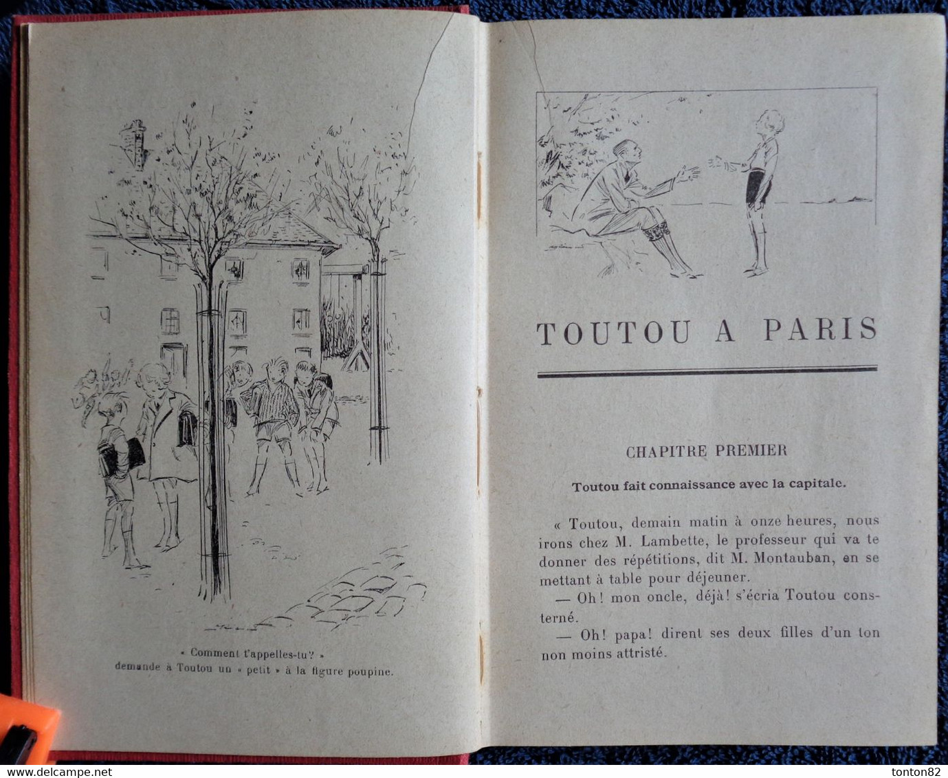 Magdeleine Du Genestoux - Toutou à Paris - Bibliothèque Rose Illustrée- ( 1929 ) - Illustrations : A. Pécoud - Bibliotheque Rose