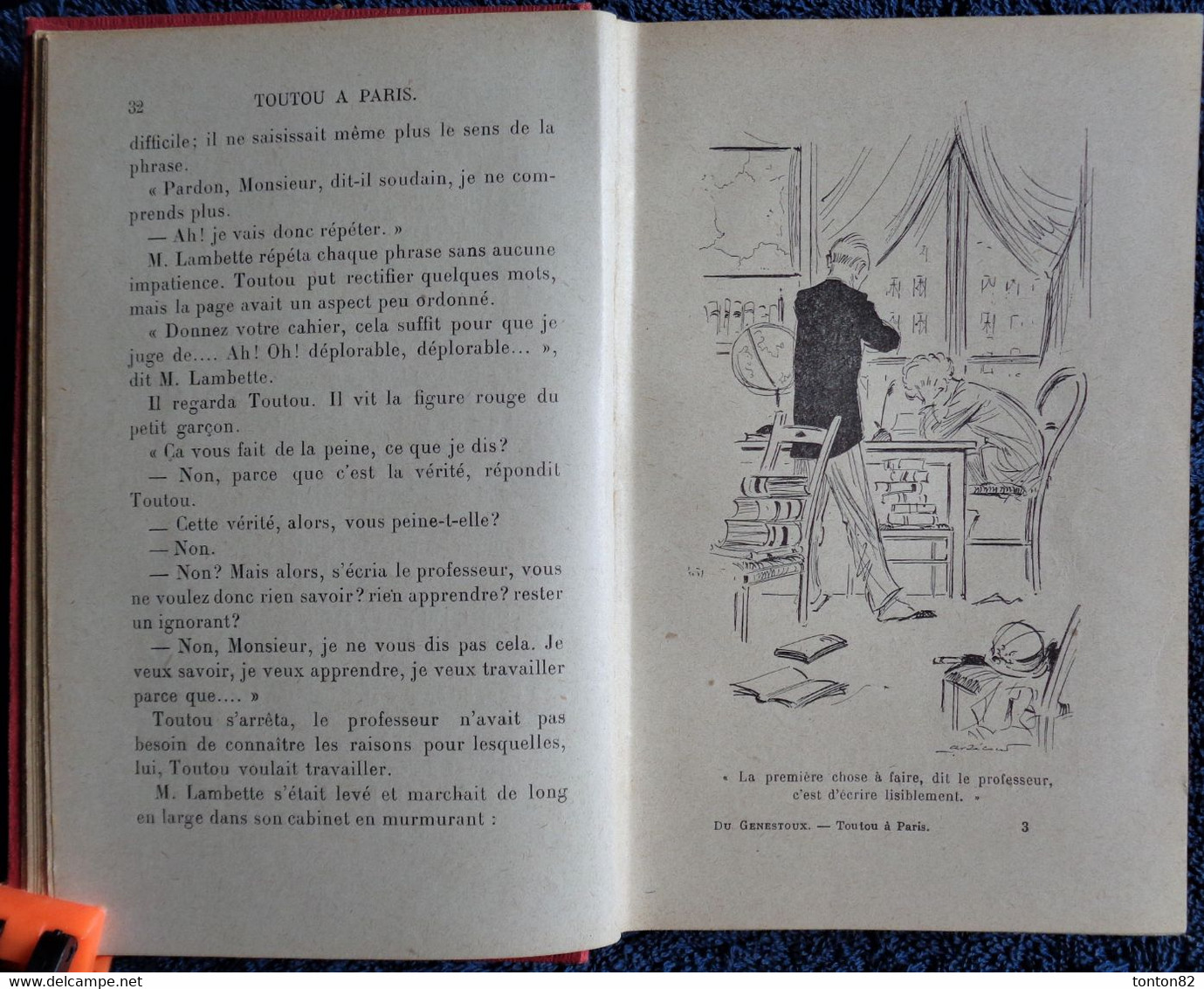 Magdeleine du Genestoux - Toutou à Paris - Bibliothèque Rose Illustrée- ( 1929 ) - Illustrations : A. Pécoud