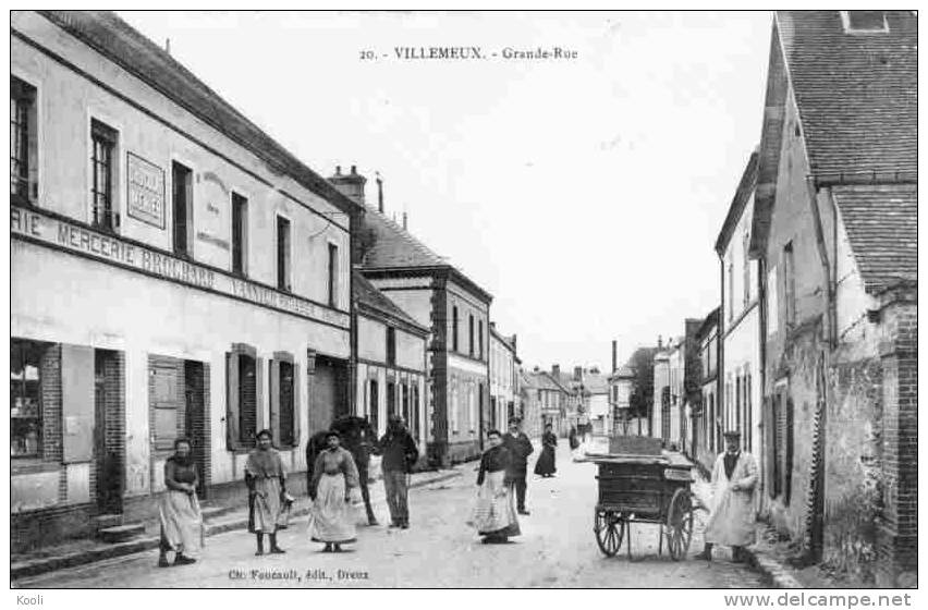 28Z91-7- VILLEMEUX - Grande Rue  - Epicerie Mercerie Brochard - Ch. Foucault N° 20 - Villemeux-sur-Eure