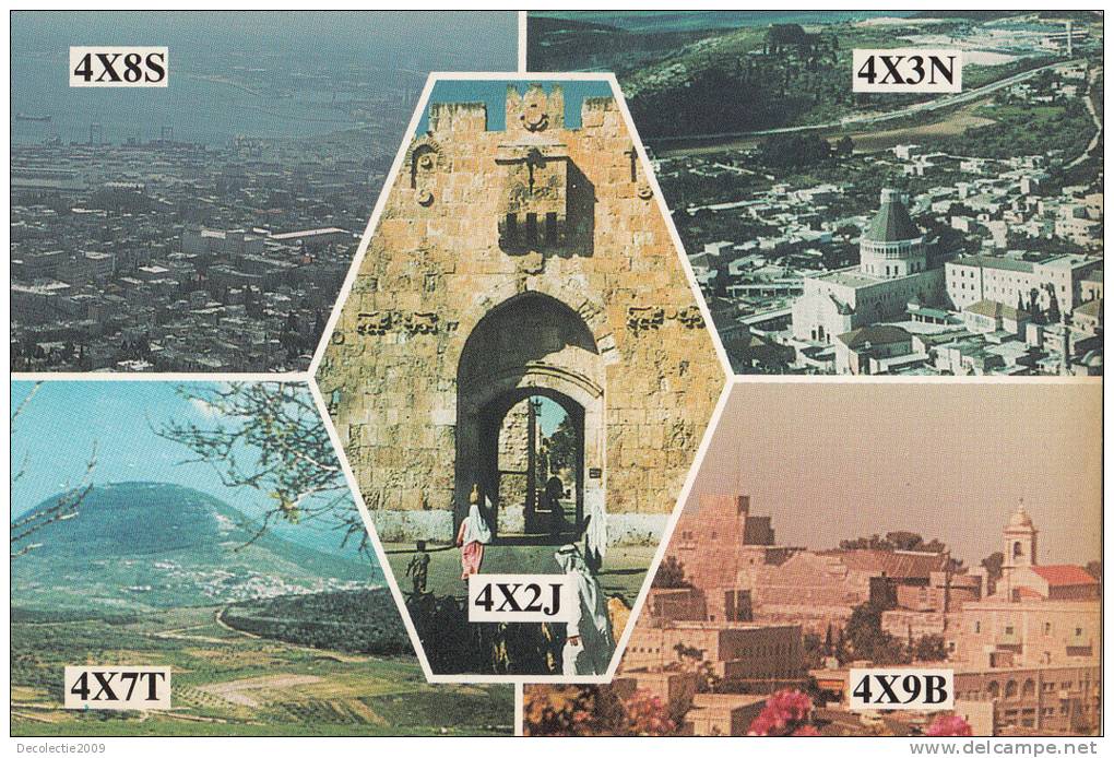 ZS30430 Cartes QSL Radio Israel Multiviews Used Perfect Shape Back Scan At Request - Radio