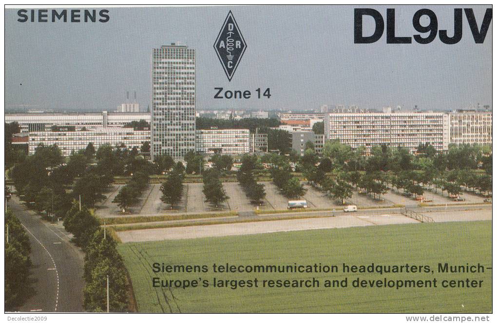 ZS30433 Cartes QSL Radio DL9JV Siemens Used Perfect Shape Back Scan At Request - Radio