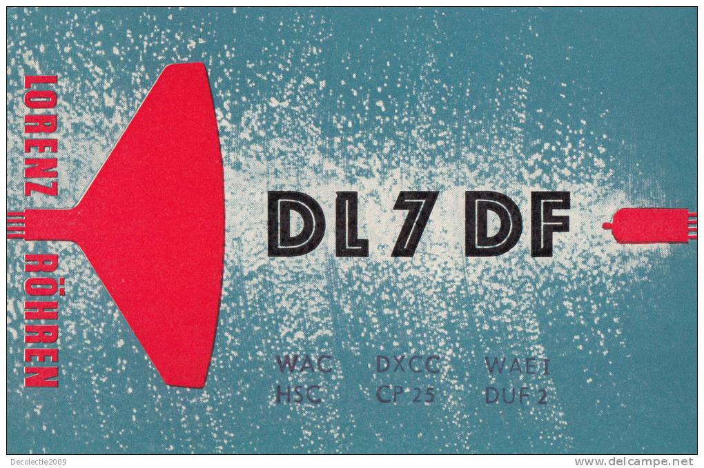 ZS30455 Cartes QSL Radio DL7DF LORENZ Used Perfect Shape Back Scan At Request - Radio