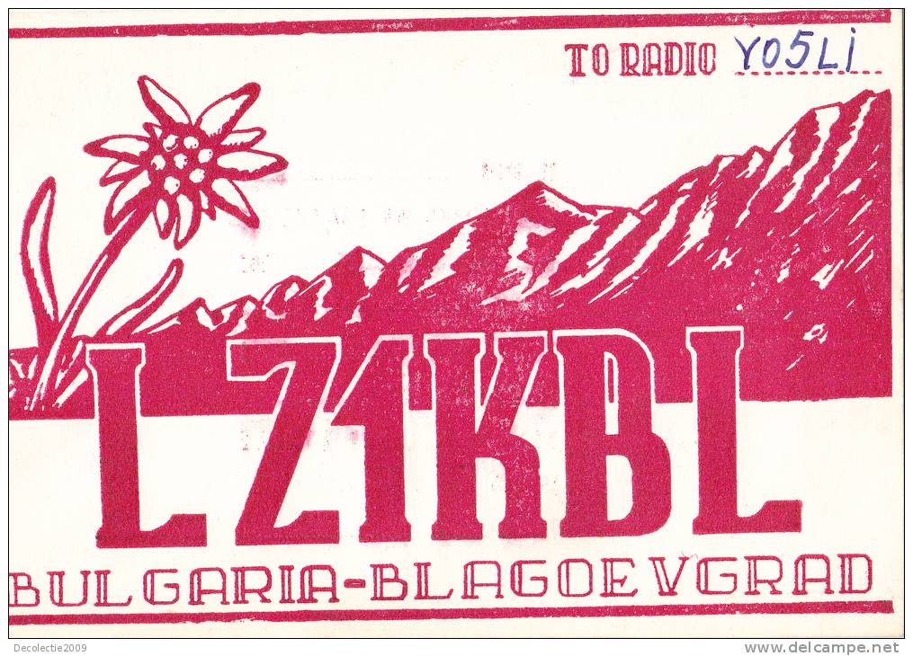 ZS30467 Cartes QSL Radio LZ1KBL BULGARIA Used Perfect Shape Back Scan At Request - Radio