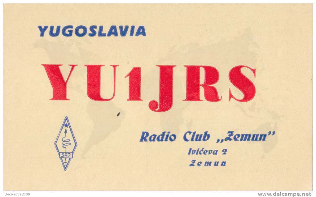 ZS30480 Cartes QSL Radio YU1JRS YUGOSLAVIA Used Perfect Shape Back Scan At Request - Radio