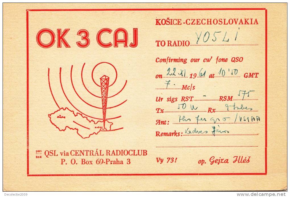 ZS30485 Cartes QSL Radio OK3CAJ CZECHOSLOVAKIA Used Perfect Shape Back Scan At Request - Radio