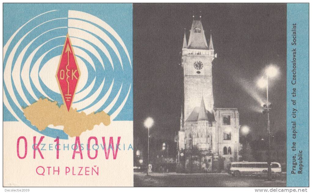 ZS30488 Cartes QSL Radio OK1AOW CZECHOSLOVAKIA Used Perfect Shape Back Scan At Request - Radio