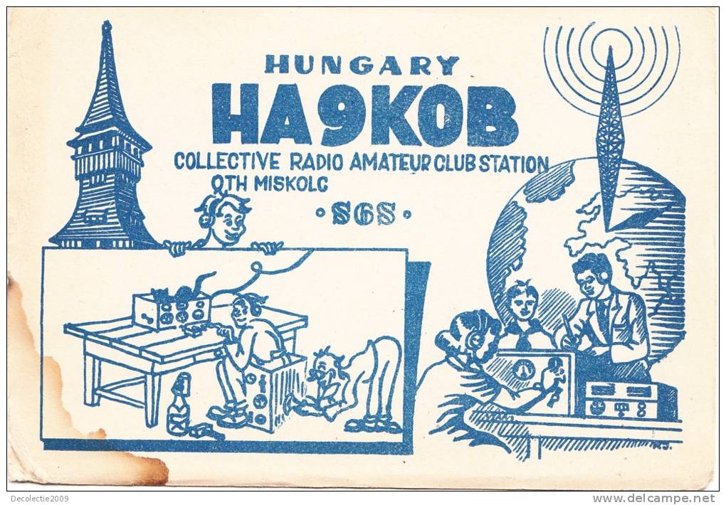 ZS30508 Cartes QSL Radio HA9KOB HUNGARY Used Perfect Shape Back Scan At Request - Radio