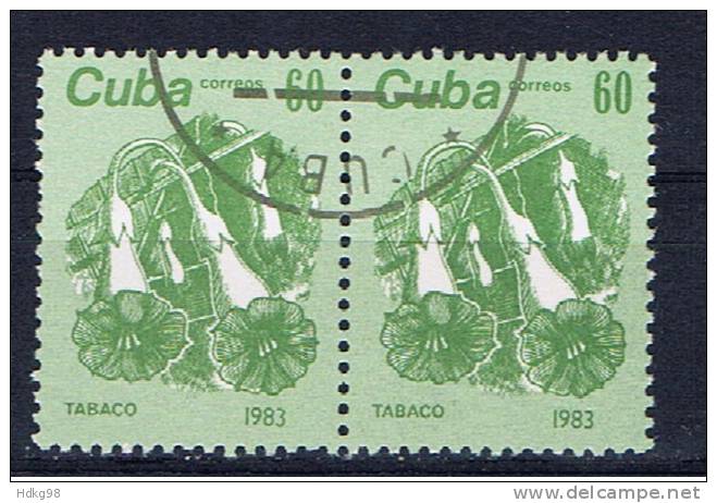 C+ Kuba 1983 Mi 2810 Blüte (Paar) - Used Stamps