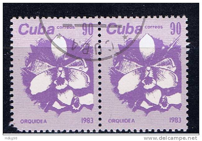 C+ Kuba 1983 Mi 2813 Blüte (Paar) - Used Stamps