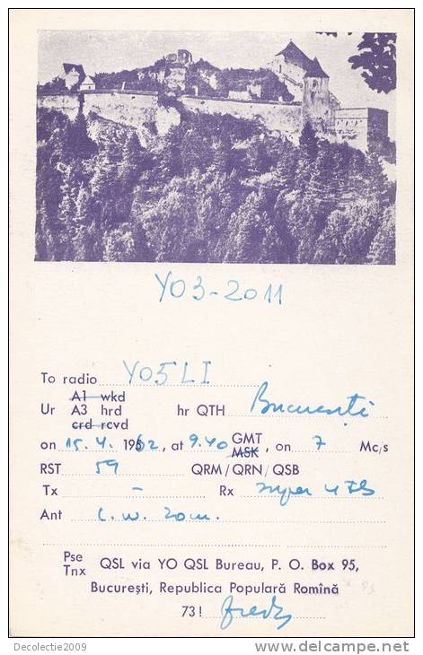 ZS30535 Cartes QSL Radio YO3-2011 ROMANIA Used Perfect Shape Back Scan At Request - Radio