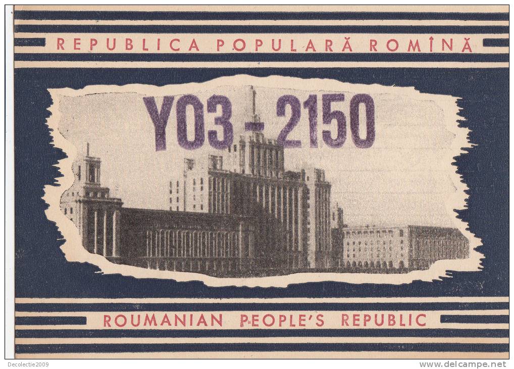 ZS30549 Cartes QSL Radio YO3 2150 ROMANIA Used Perfect Shape Back Scan At Request - Radio