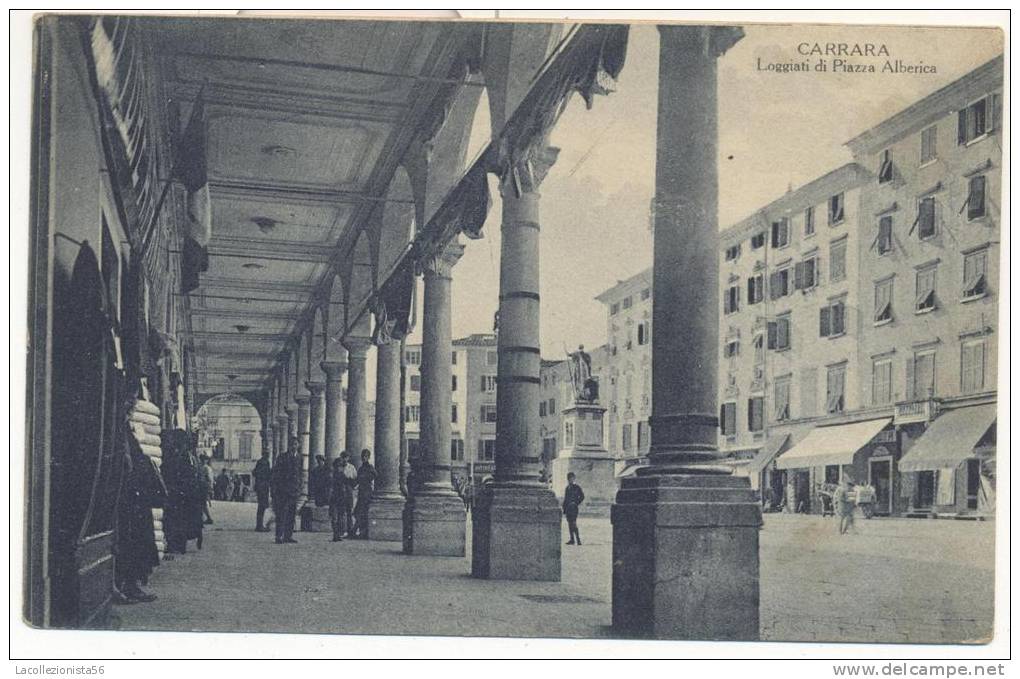 1382-CARRARA(MASSA)-LOGGIATI DI PIAZZA ALBERICA-ANIMATA-1931-FP - Carrara