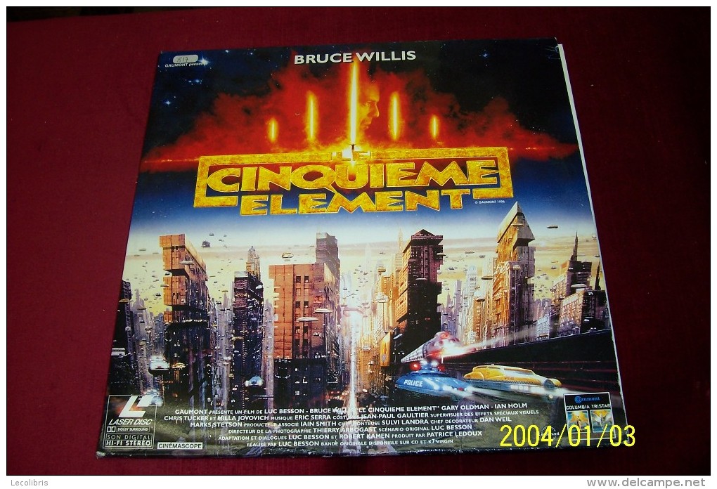 LE CINQUIEME ELEMENT  °  AVEC BRUCE WILLIS   °   LASERDISC    ° - Otros