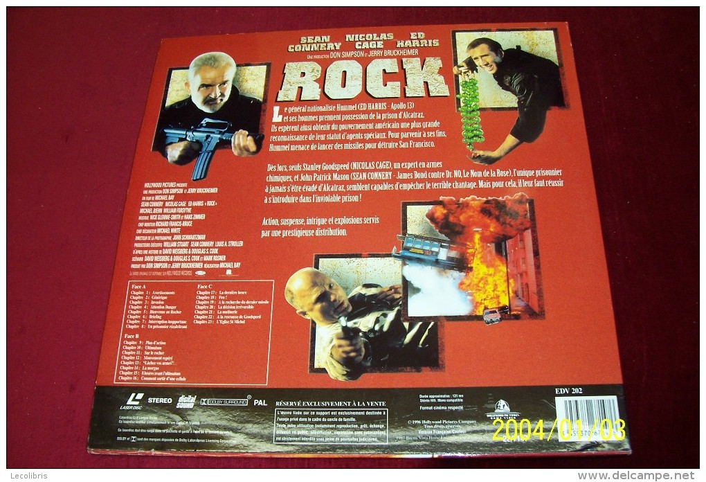 ROCK °     AVEC NICOLAS CAGE ...... °   LASERDISC    ° - Otros