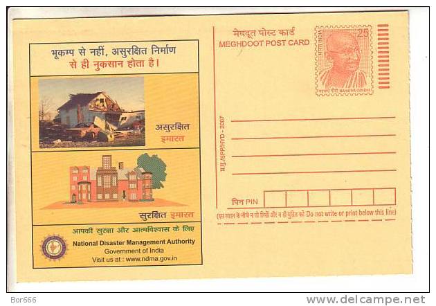 GOOD INDIA Postcard 2007 - National Disaster Management Authority - Lettres & Documents