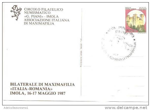 58148)cartolina Illustratoria IMOLA - Ass. Italiana Di Maxifilia Con Un Valore + Annullo - Imola