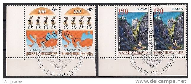 1997 Bos. Herzegowina    Yv. 219-0  Mi. 85-6  Used Europa - 1997