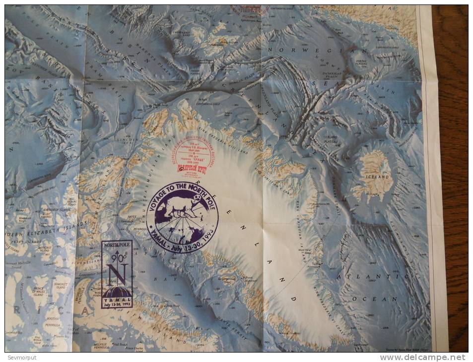 GEOGRAPHY MAP DRIFT STATION NORTH POLE BASE POLAIRE NUCLEAR ICEBREAKER BRISE-GLACE ATOMIQUE EISBRECHER ARCTIC POLAR - Autres & Non Classés