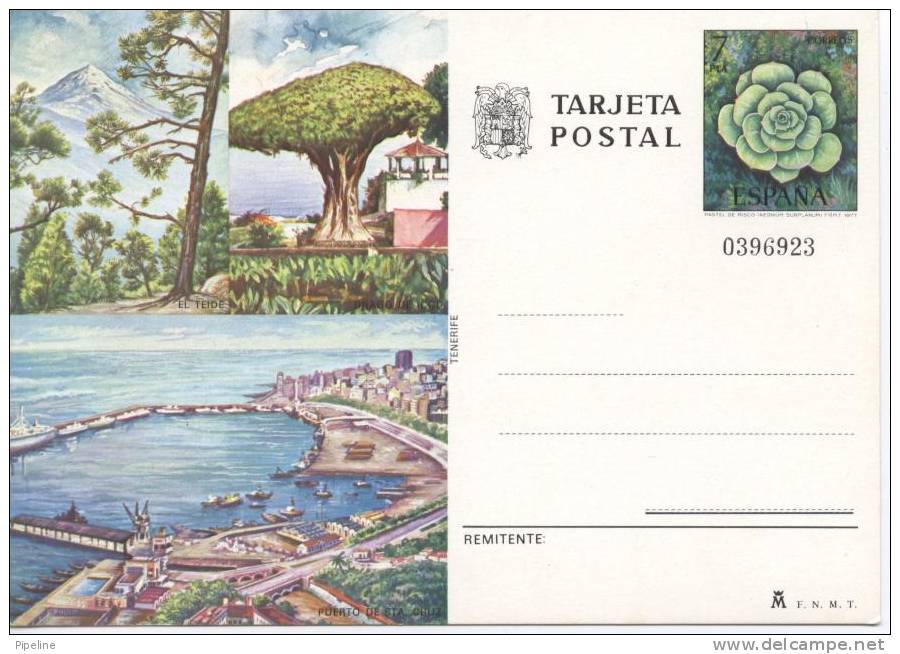 Spain Postal Stationery Card In Mint Condition Puerto De Sta Cruz 1977 - 1931-....