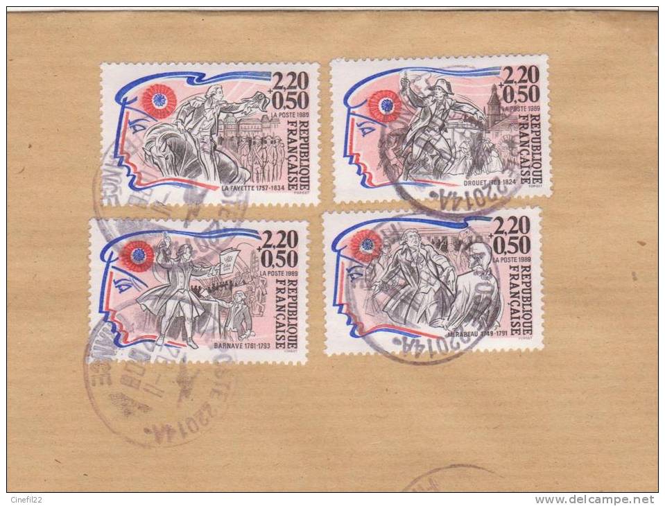 France, 4 Valeurs Bicentenaire De La Révolution, Sur Lettre, 2008 - Rivoluzione Francese