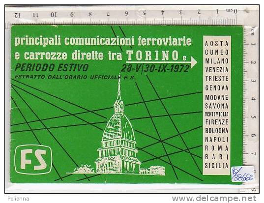 PO3866B# ESTR.ORARIO UFFICIALE F.S.- FERROVIE - TRENI 1972 - Europe