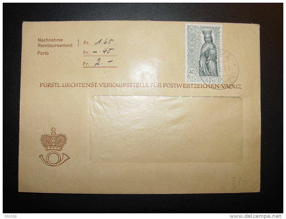 1954 LIECHTENSTEIN VADUZ Pour PRANGINS - Brieven En Documenten