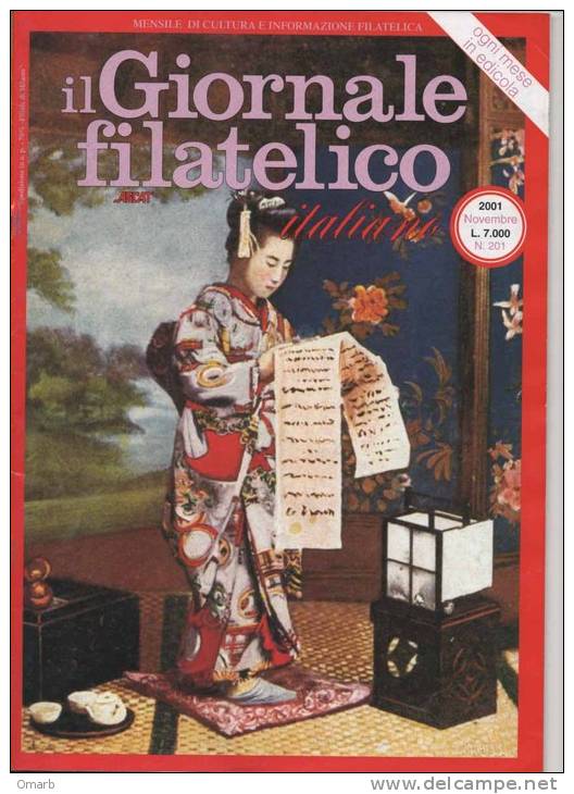 Lib027 Rivista Mensile - Il Giornale Filatelico ASCAT - Numero 201 Novembre 2001 - Italienisch (ab 1941)