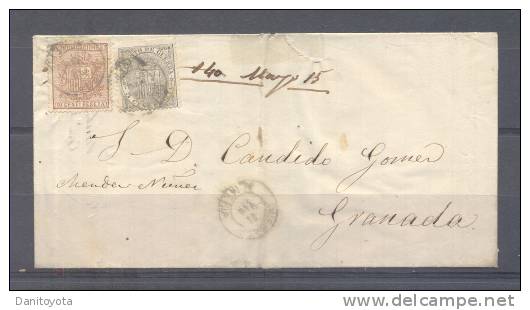 1874.- CUEVAS DE VERA A GRANADA - Lettres & Documents