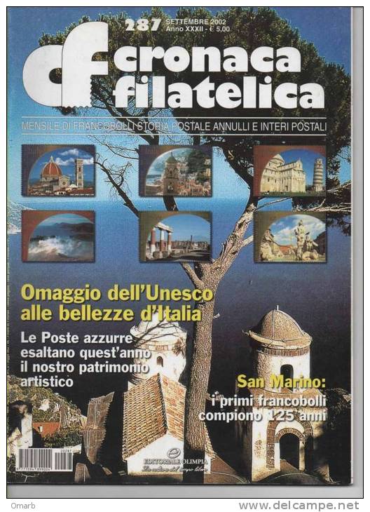 Lib036 Rivista Mensile "cronaca Filatelica" | N.287 Unesco Bellezze Patrimonio Artistico Italia - Italien (àpd. 1941)