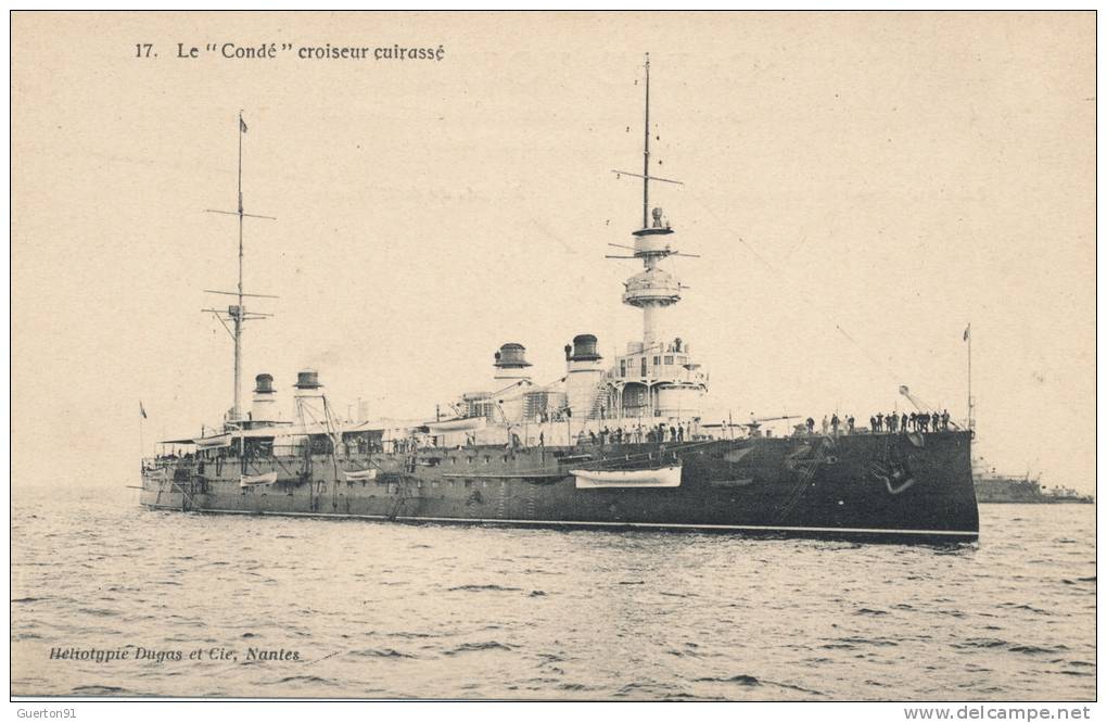 ( CPA BATEAUX DE GUERRE )  LE " CONDÉ "  Croiseur Cuirassé  / - Warships