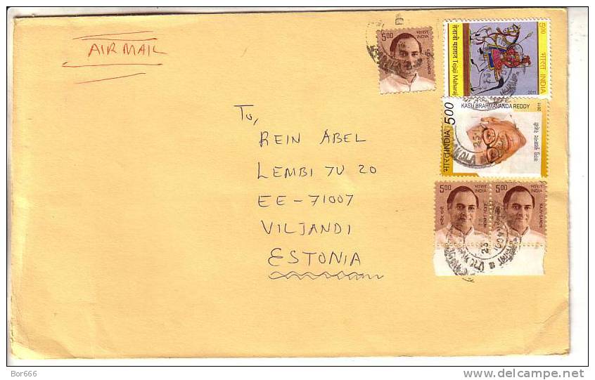 GOOD INDIA Postal Cover To ESTONIA 2012 - Good Stamped: Maharaj ; Persons - Briefe U. Dokumente