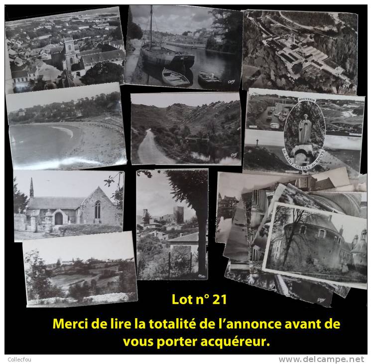 Lot N° 21 De 20 Cpsm Noir Et Blanc Dentelées Différentes Des Régions De France - 5 - 99 Cartes