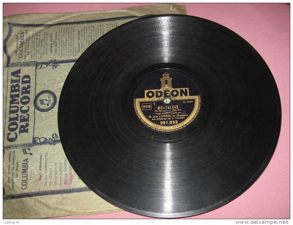 78 Tours  Nostalgie Jean Lumiere Le Secret De Tes Caresses - 78 Rpm - Schellackplatten