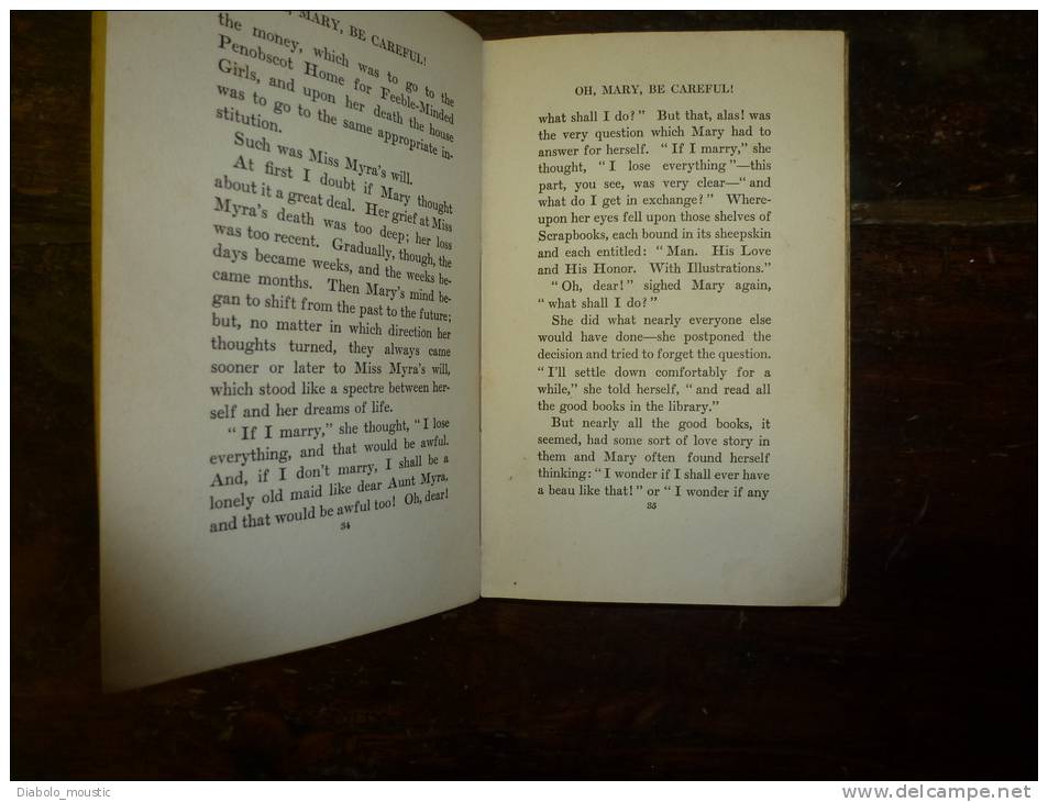 1917 édition originale  OH MARY BE CAREFUL ...Georges Weston.....Philadelphia and London  J. B. Lippincott company