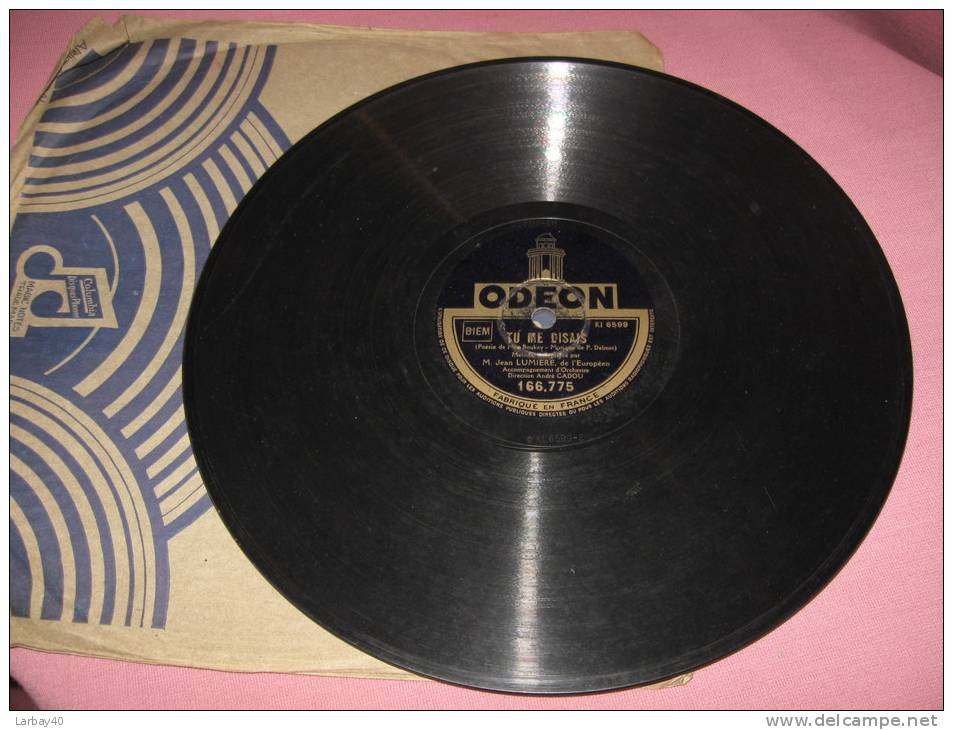 78 Tours    Jean Lumiere Ressemblance Tu Me Disais - 78 Rpm - Gramophone Records