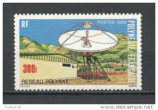 POLYNESIE N° 306 ** Neuf = MNH Superbe Cote 7.90 € Réseau Polysat Station Antenne - Unused Stamps
