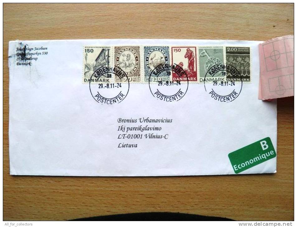 Cover Sent From Denmark To Lithuania, 2 Scans, - Briefe U. Dokumente