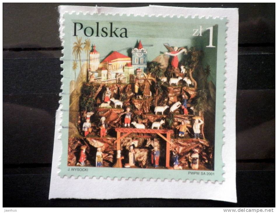 Poland - 2001 - Mi.nr.3946 - Used - Christmas - Nativity Scenes From The Region Kodzko - On Paper - Oblitérés