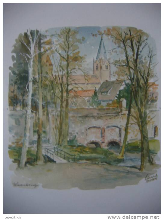 Aquarelle Gérard Meyer Paysages d’Alsace Scherwiller Magstatt-le-Haut Bouxwiller Eguisheim Wissenbourg et Kayserberg