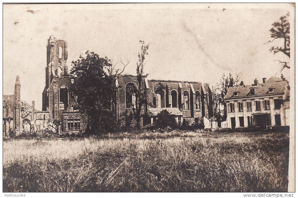 CP Photo ZONNEBEKE - L´église Détruite (A10, Ww1, Wk1) - Zonnebeke