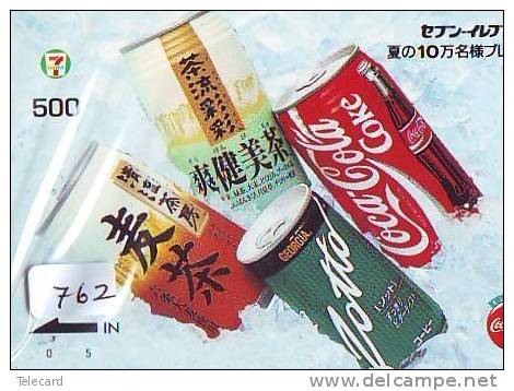 Télécarte Japon * COCA COLA  (762)  JAPAN PHONECARD * TELFONKARTE * 7/11 * 7 ELEVEN - Werbung