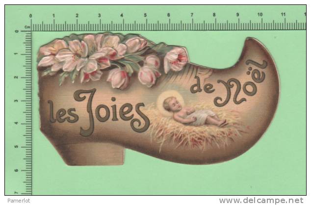 Gold Print Die Cut ( Les Joies De Noel )  Image Pieuse Santino Santino Holycard - Images Religieuses