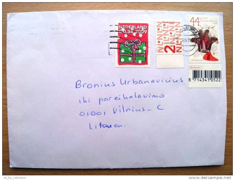 Cover Sent From Netherlands To Lithuania, 2011 - Storia Postale