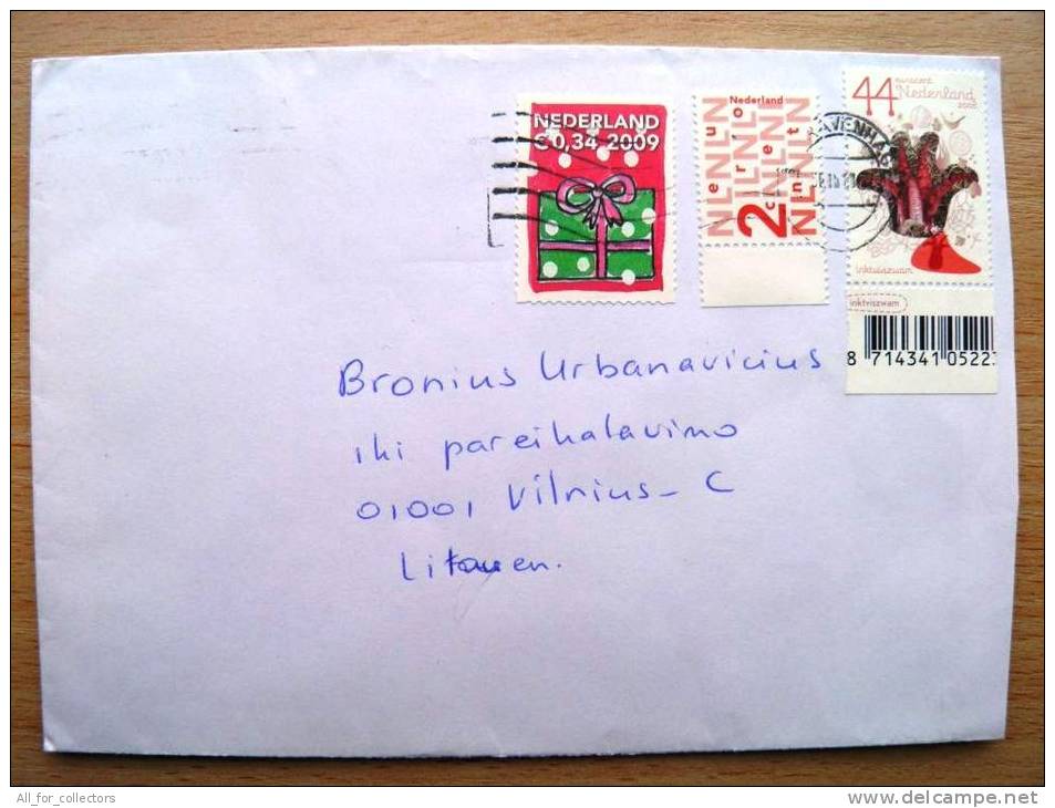 Cover Sent From Netherlands To Lithuania, 2011 - Brieven En Documenten