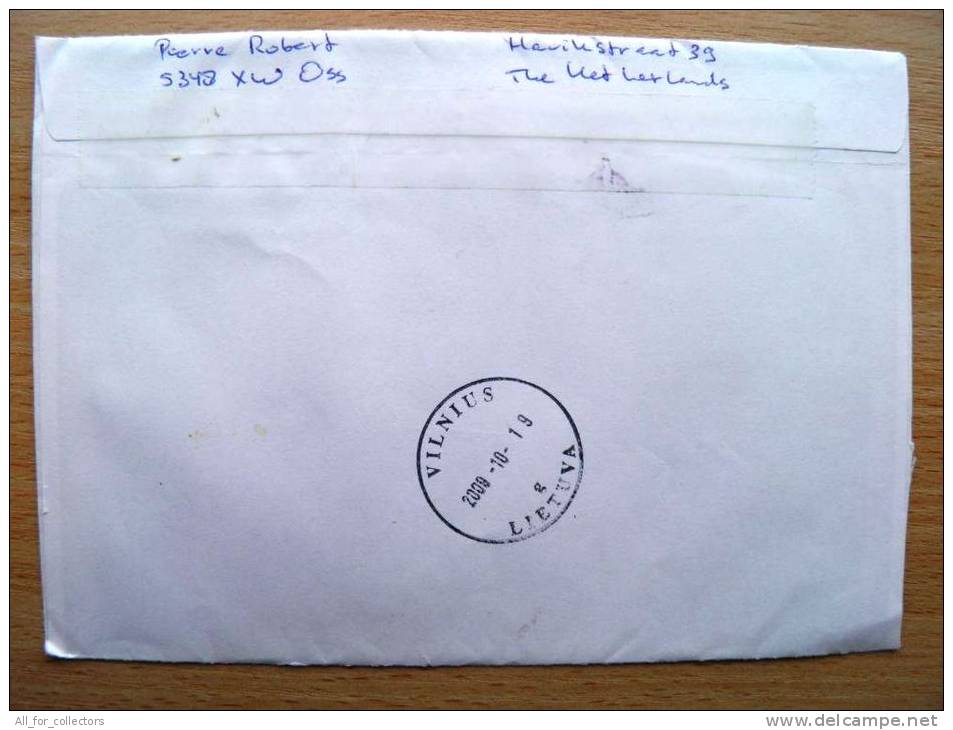 Cover Sent From Netherlands To Lithuania, 2009 - Briefe U. Dokumente